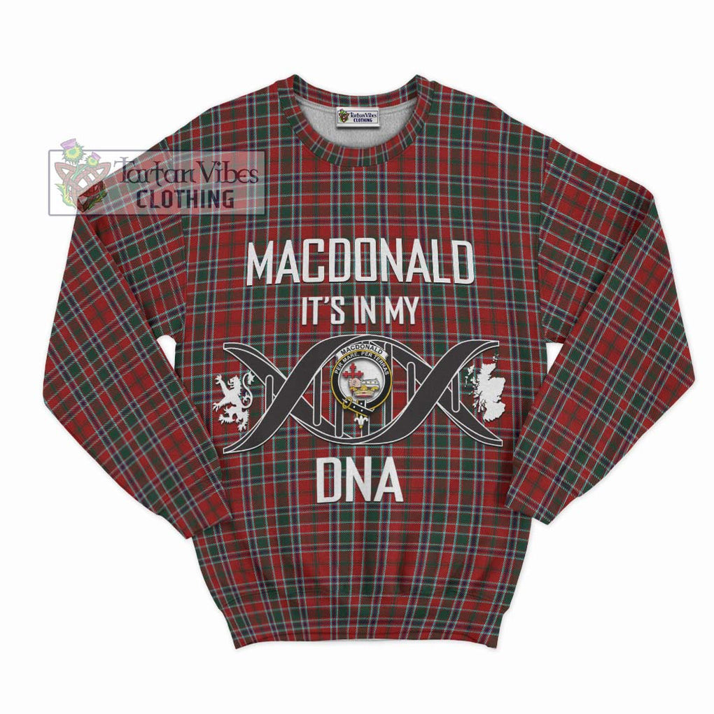 MacDonald of Lochmaddy Tartan Sweatshirt with Family Crest DNA In Me Style - Tartanvibesclothing Shop