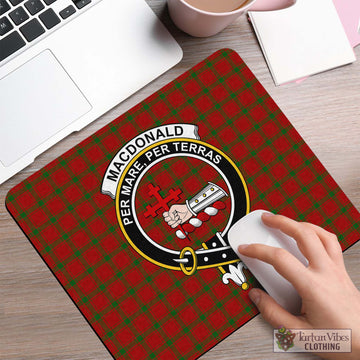 Tartan Vibes Clothing MacDonald of Sleat Tartan Mouse Pad with Family Crest
