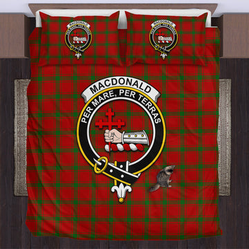 MacDonald (McDonald) of Sleat Tartan Bedding Set with Family Crest