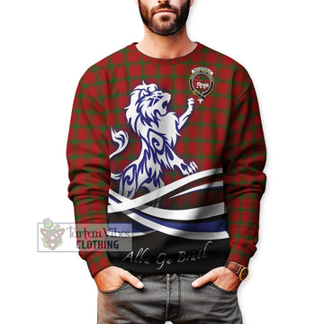 MacDonald (McDonald) of Sleat Tartan Sweatshirt with Alba Gu Brath Regal Lion Emblem Unisex - Tartanvibesclothing Shop