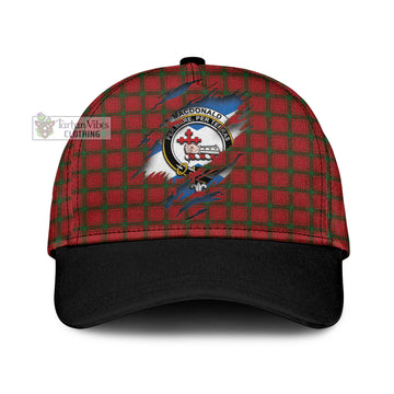 MacDonald of Sleat Tartan Classic Cap with Family Crest In Me Style