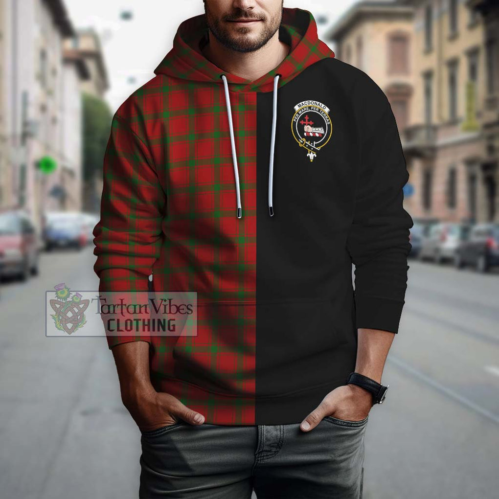 MacDonald (McDonald) of Sleat Tartan Hoodie with Family Crest and Half Of Me Style Zip Hoodie - Tartanvibesclothing Shop