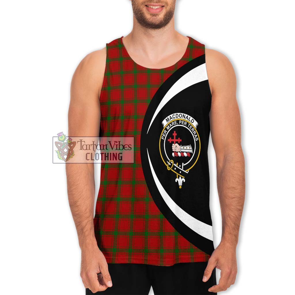 MacDonald (McDonald) of Sleat Tartan Men's Tank Top with Family Crest Circle Style Men - Tartan Vibes Clothing