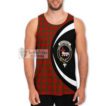 MacDonald (McDonald) of Sleat Tartan Men's Tank Top with Family Crest Circle Style Men - Tartan Vibes Clothing