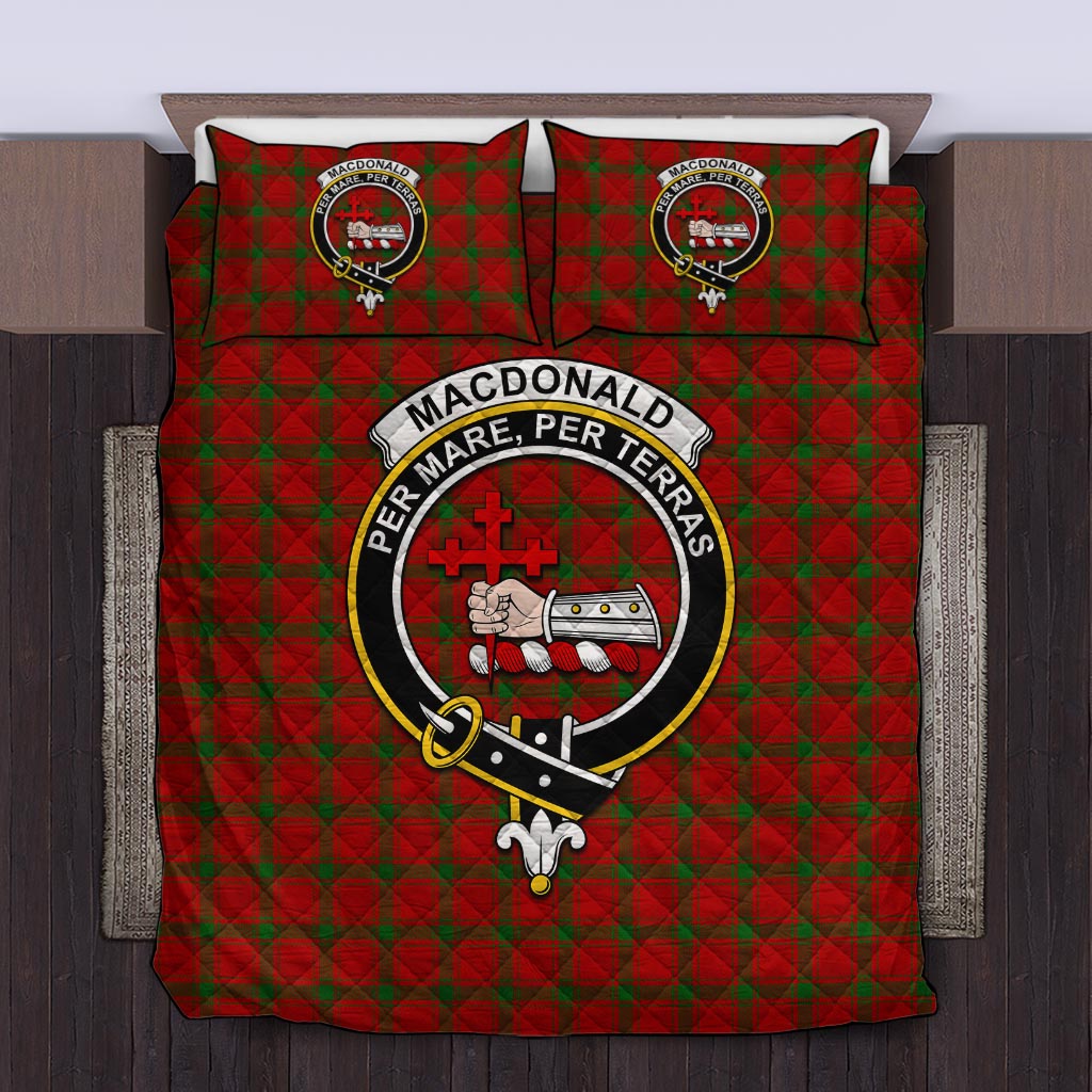 MacDonald (McDonald) of Sleat Tartan Quilt Bed Set with Family Crest Twin - Tartan Vibes Clothing
