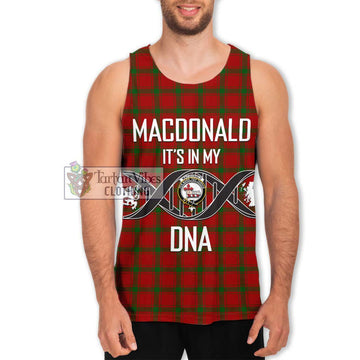 MacDonald (McDonald) of Sleat Tartan Men's Tank Top with Family Crest DNA In Me Style Men - Tartanvibesclothing Shop