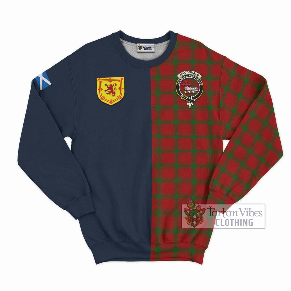Tartan Vibes Clothing MacDonald of Sleat Tartan Sweatshirt with Scottish Lion Royal Arm Half Style