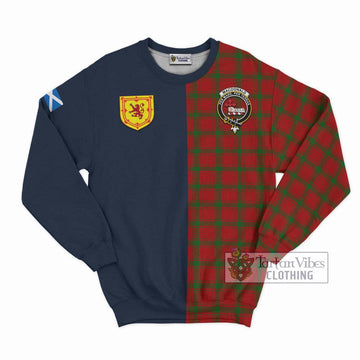Tartan Vibes Clothing MacDonald of Sleat Tartan Sweatshirt with Scottish Lion Royal Arm Half Style