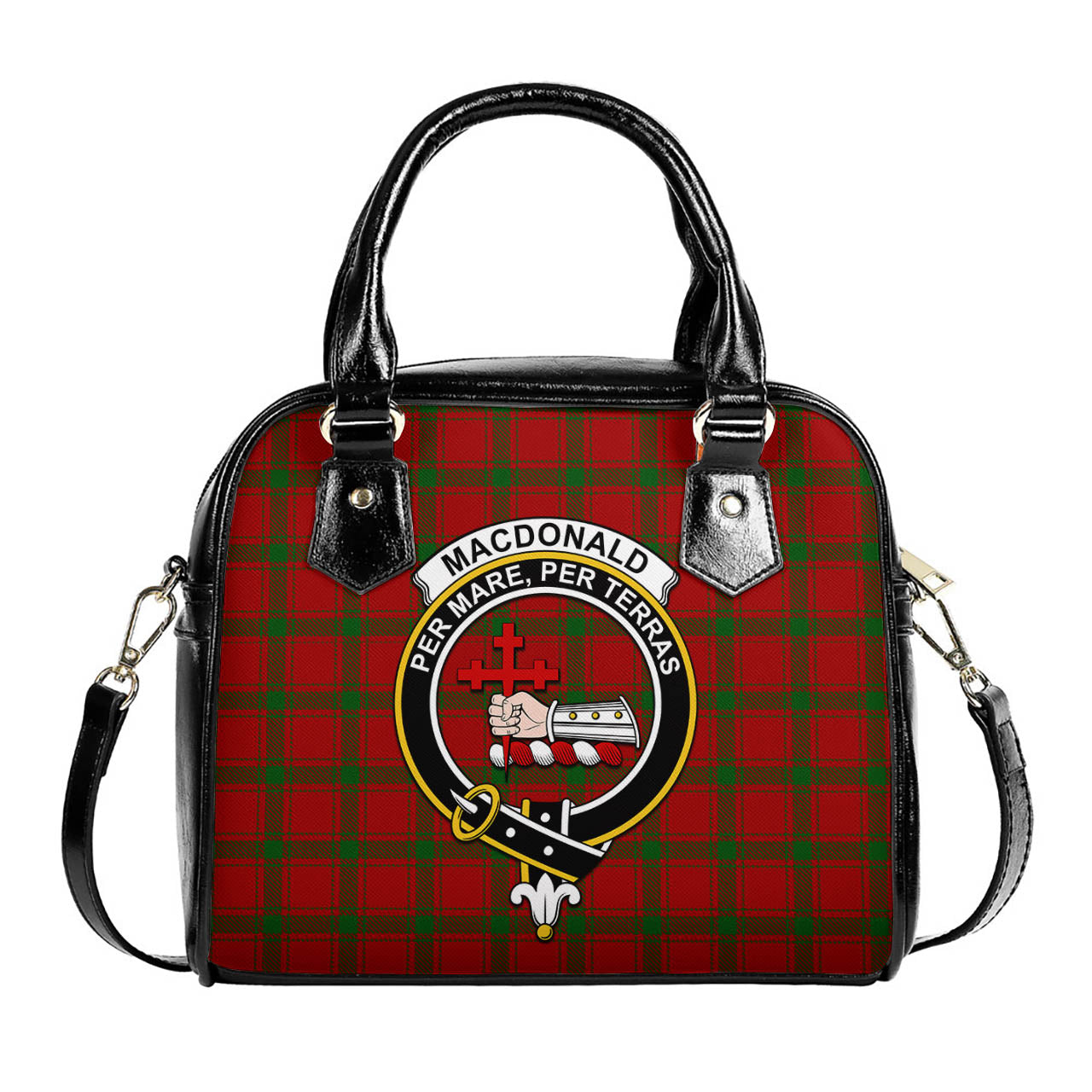 MacDonald (McDonald) of Sleat Tartan Shoulder Handbags with Family Crest One Size 9*21*24 cm (3.54*8.27*9.45 inches) - Tartan Vibes Clothing