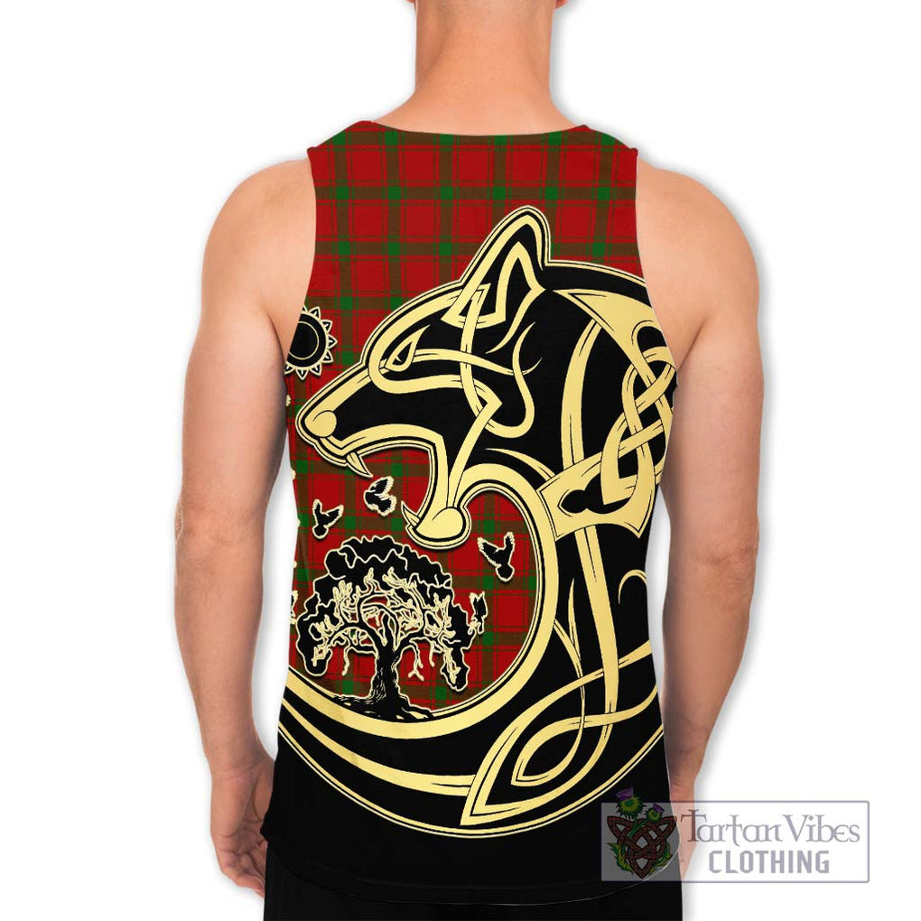 MacDonald (McDonald) of Sleat Tartan Men's Tank Top with Family Crest Celtic Wolf Style - Tartan Vibes Clothing