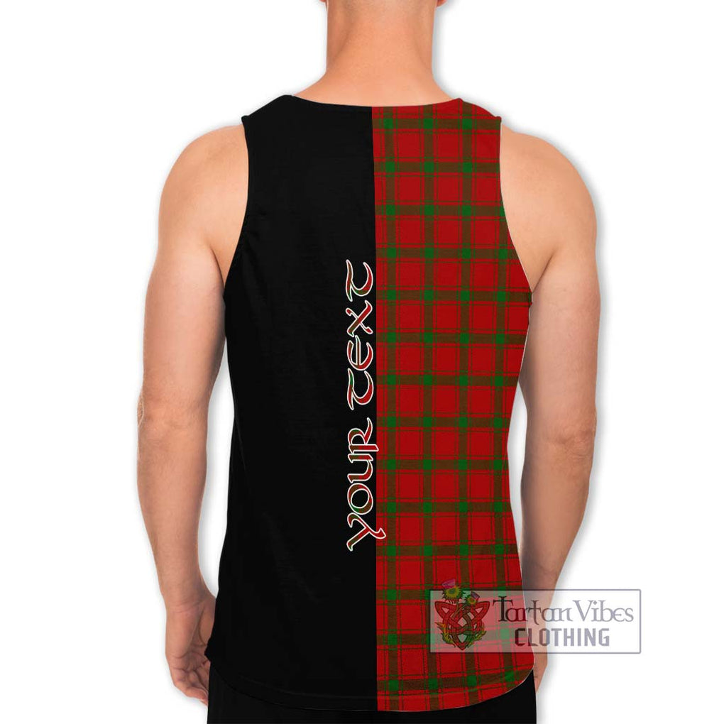 MacDonald (McDonald) of Sleat Tartan Men's Tank Top with Family Crest and Half Of Me Style - Tartanvibesclothing Shop