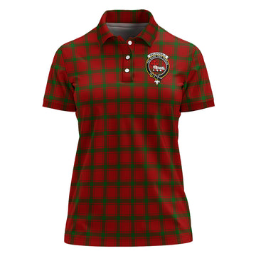 MacDonald (McDonald) of Sleat Tartan Polo Shirt with Family Crest For Women