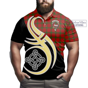 MacDonald (McDonald) of Sleat Tartan Polo Shirt with Family Crest and Celtic Symbol Style