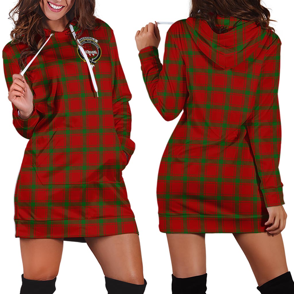MacDonald (McDonald) of Sleat Tartan Hoodie Dress with Family Crest - Tartan Vibes Clothing