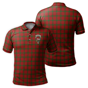 MacDonald (McDonald) of Sleat Tartan Men's Polo Shirt with Family Crest