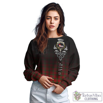 Tartan Vibes Clothing MacDonald of Sleat Tartan Sweatshirt Featuring Alba Gu Brath Family Crest Celtic Inspired