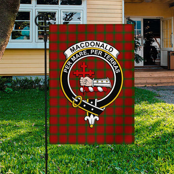 MacDonald (McDonald) of Sleat Tartan Garden Flag with Family Crest