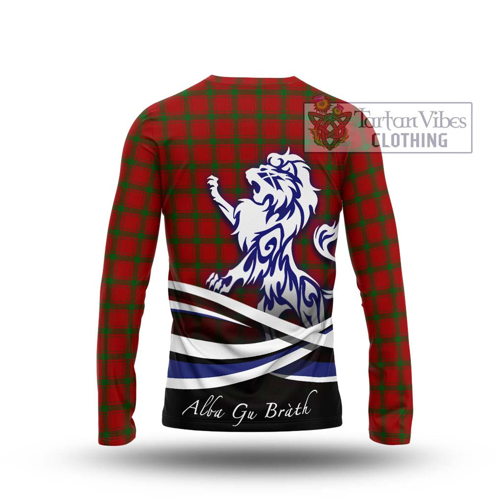 MacDonald (McDonald) of Sleat Tartan Long Sleeve T-Shirt with Alba Gu Brath Regal Lion Emblem - Tartanvibesclothing Shop