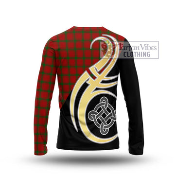 MacDonald (McDonald) of Sleat Tartan Long Sleeve T-Shirt with Family Crest and Celtic Symbol Style - Tartan Vibes Clothing