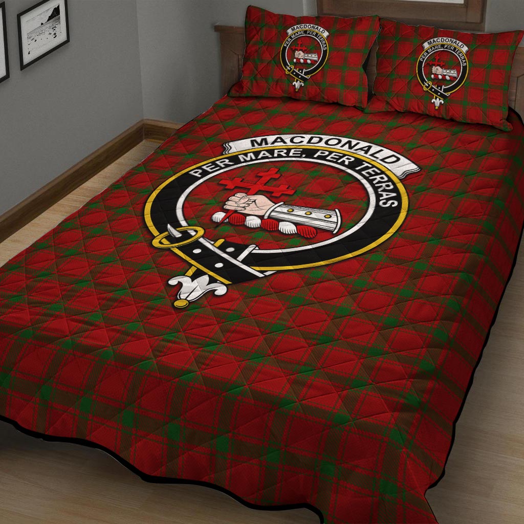 MacDonald (McDonald) of Sleat Tartan Quilt Bed Set with Family Crest - Tartan Vibes Clothing