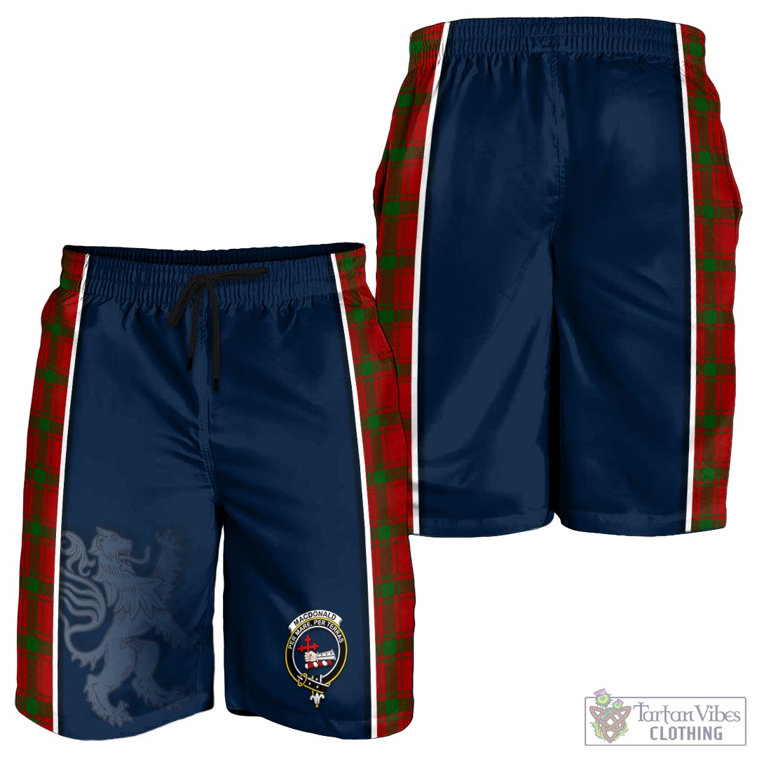 Tartan Vibes Clothing MacDonald of Sleat Tartan Men's Shorts with Family Crest and Lion Rampant Vibes Sport Style
