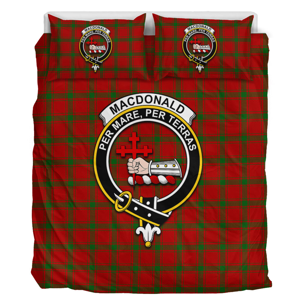 MacDonald (McDonald) of Sleat Tartan Bedding Set with Family Crest - Tartan Vibes Clothing