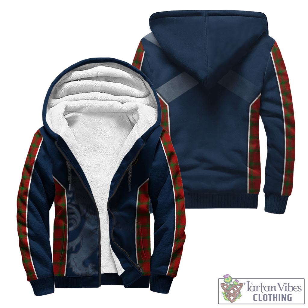 Tartan Vibes Clothing MacDonald of Sleat Tartan Sherpa Hoodie with Family Crest and Lion Rampant Vibes Sport Style