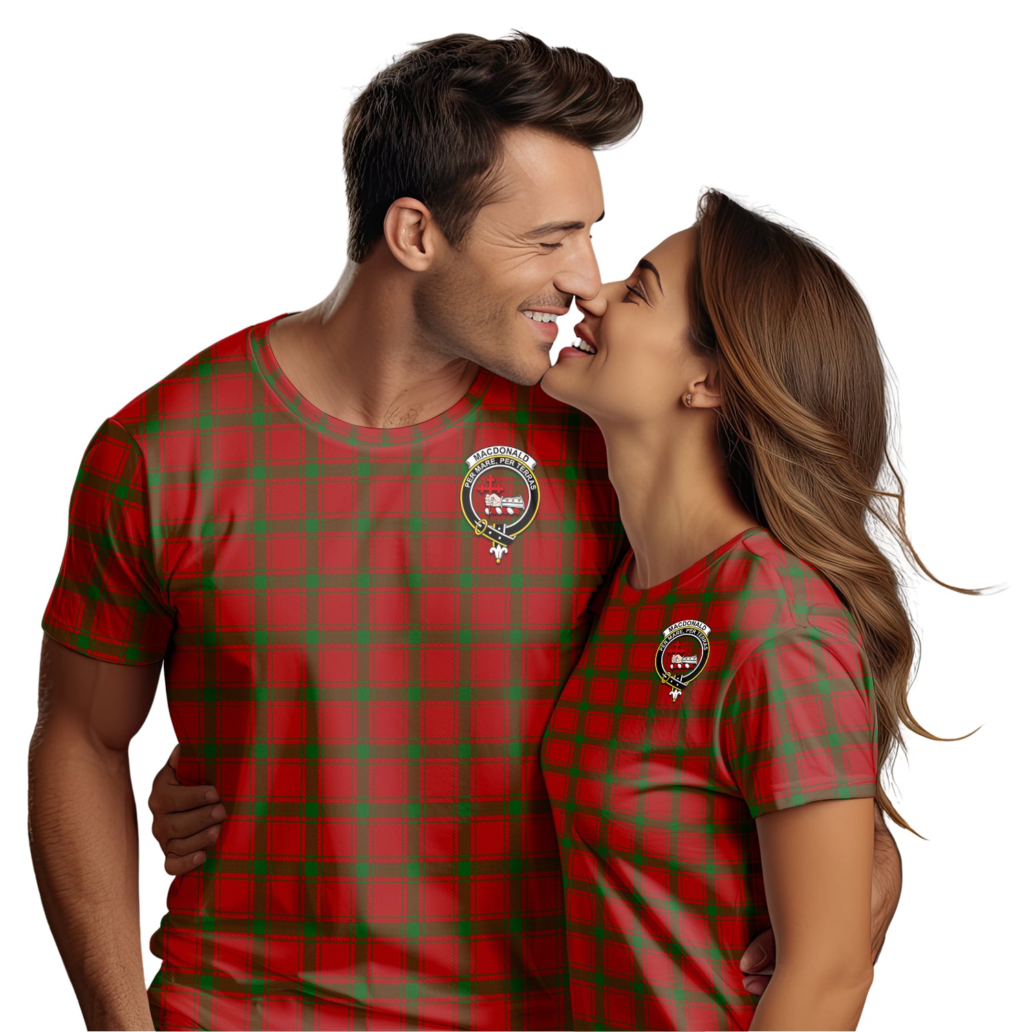 MacDonald (McDonald) of Sleat Tartan T-Shirt with Family Crest - Tartan Vibes Clothing