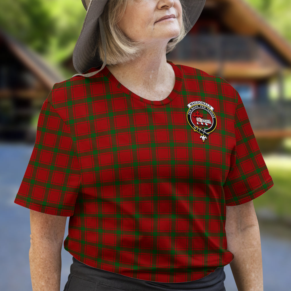 MacDonald (McDonald) of Sleat Tartan T-Shirt with Family Crest - Tartan Vibes Clothing
