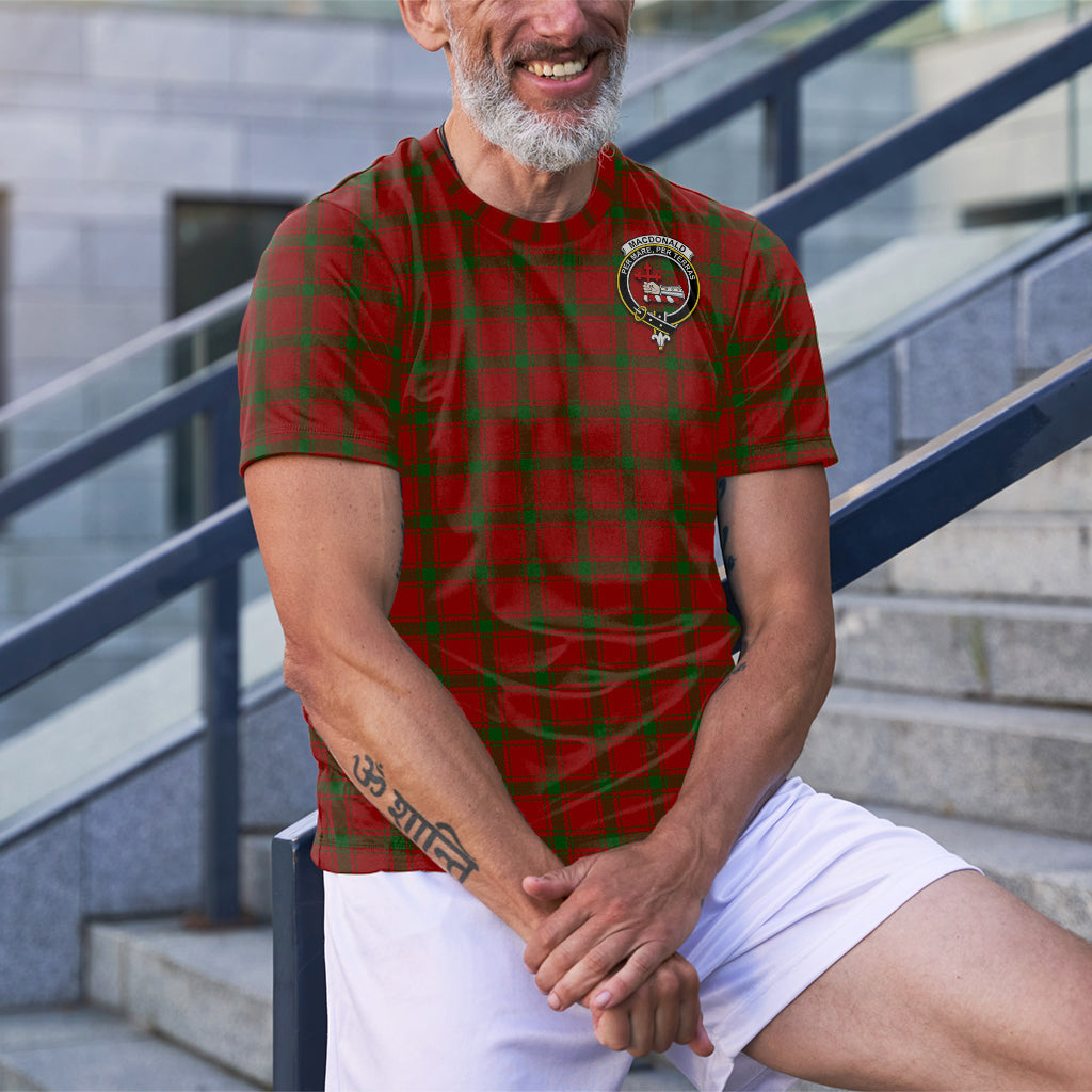 MacDonald (McDonald) of Sleat Tartan T-Shirt with Family Crest - Tartan Vibes Clothing