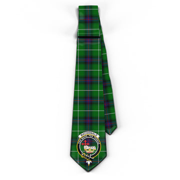 MacDonald of The Isles Tartan Classic Necktie with Family Crest
