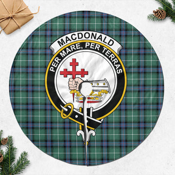 MacDonald of the Isles Hunting Ancient Tartan Christmas Tree Skirt with Family Crest