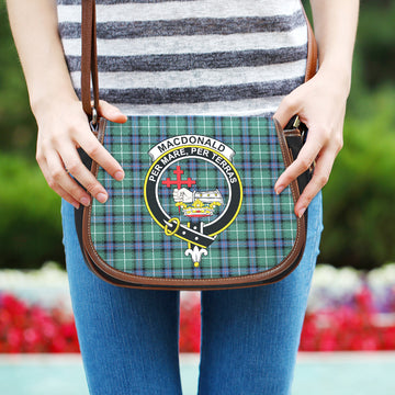 MacDonald of the Isles Hunting Ancient Tartan Saddle Bag with Family Crest