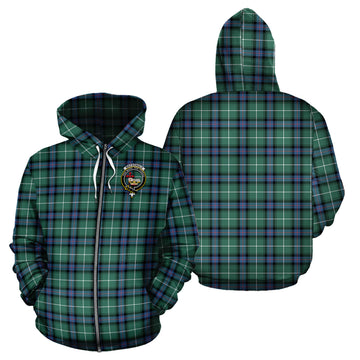 MacDonald of the Isles Hunting Ancient Tartan Hoodie with Family Crest