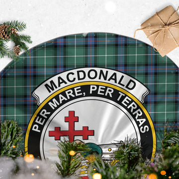 MacDonald of the Isles Hunting Ancient Tartan Christmas Tree Skirt with Family Crest