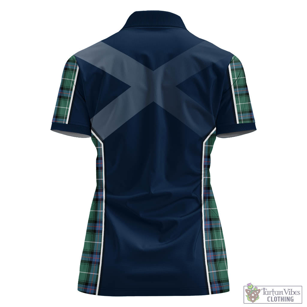 Tartan Vibes Clothing MacDonald of the Isles Hunting Ancient Tartan Women's Polo Shirt with Family Crest and Lion Rampant Vibes Sport Style