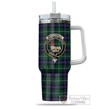 MacDonald of the Isles Hunting Modern Tartan and Family Crest Tumbler with Handle
