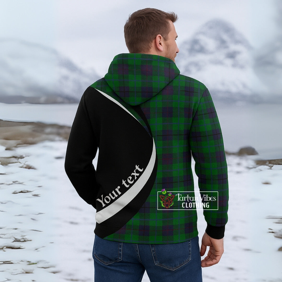 MacDonald of The Isles Tartan Knitted Hoodie with Family Crest Circle Style