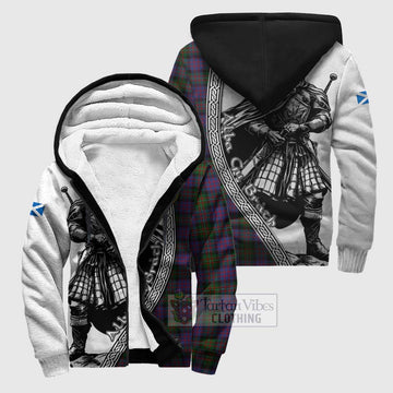 MacDonell (McDonell) Tartan Clan Crest Sherpa Hoodie with Highlander Warrior Celtic Style Unisex S - Tartan Vibes Clothing