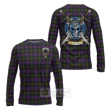 MacDonell (McDonell) Tartan Long Sleeve T-Shirt with Family Crest Celtic Skull Style Unisex - Tartan Vibes Clothing