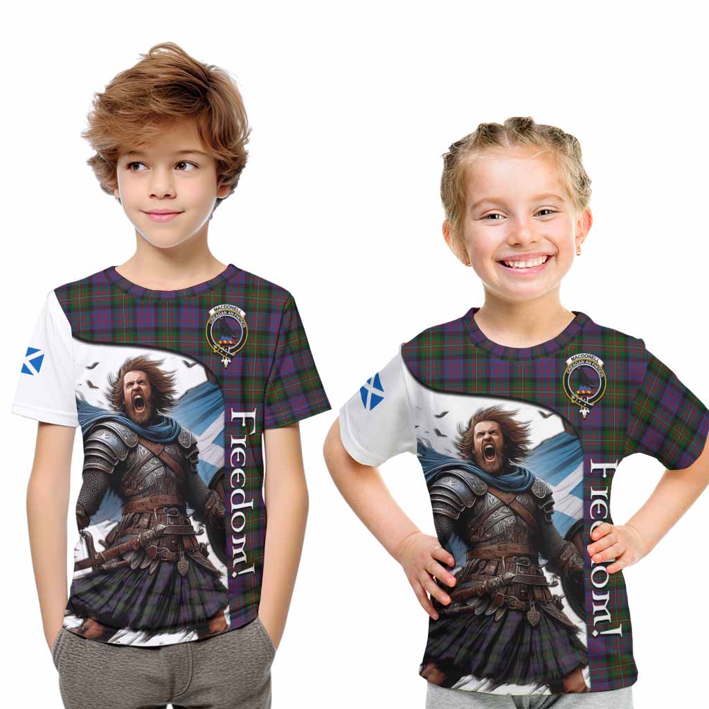 MacDonell (McDonell) Crest Tartan Kid T-Shirt Inspired by the Freedom of Scottish Warrior Youth XL Size14 - Tartan Vibes Clothing