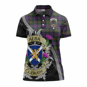 MacDonell (McDonell) Tartan Family Crest Women's Polo Shirt Lion Rampant Royal Thistle Shield Celtic Inspired Women - Tartan Vibes Clothing