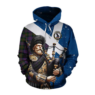 MacDonell (McDonell) Tartan Cotton Hoodie with Family Crest Scottish Bagpiper Vibes Pullover Hoodie XS - Tartan Vibes Clothing