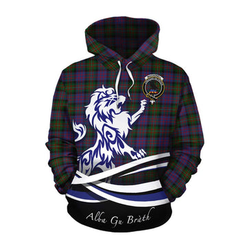 MacDonell (McDonell) Tartan Cotton Hoodie with Alba Gu Brath Regal Lion Emblem Pullover Hoodie XS - Tartan Vibes Clothing