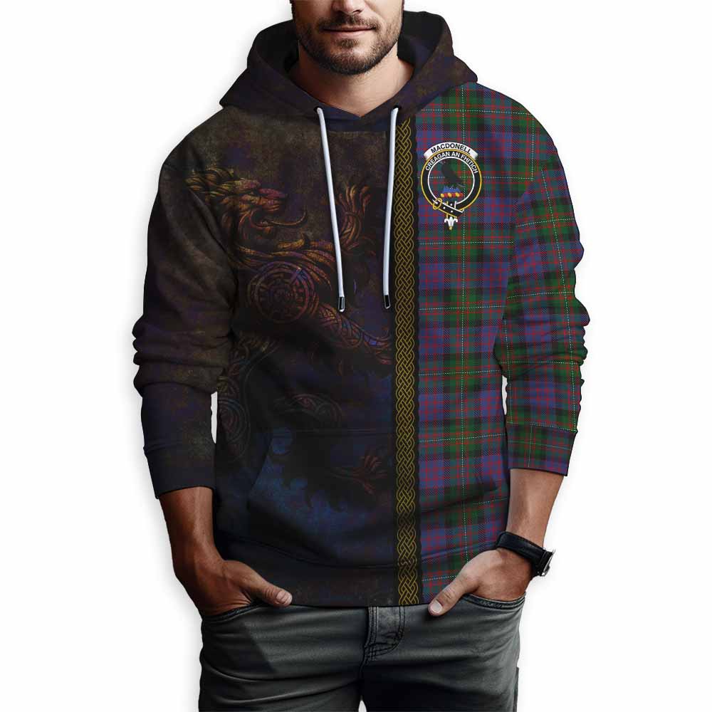 MacDonell (McDonell) Tartan Family Crest Hoodie Alba Gu Brath Be Brave Lion Ancient Style Pullover Hoodie - Tartan Vibes Clothing