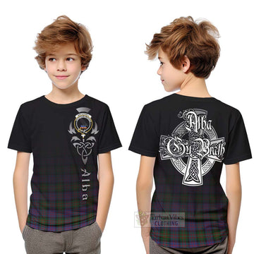 MacDonell (McDonell) Tartan Kid T-Shirt Featuring Alba Gu Brath Family Crest Celtic Inspired Youth XL Size14 - Tartan Vibes Clothing