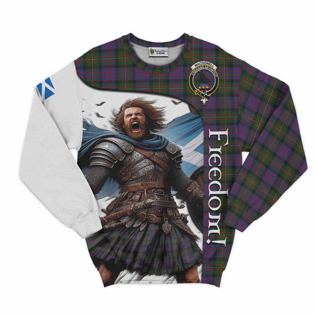 MacDonell (McDonell) Crest Tartan Sweatshirt Inspired by the Freedom of Scottish Warrior Unisex - Tartan Vibes Clothing