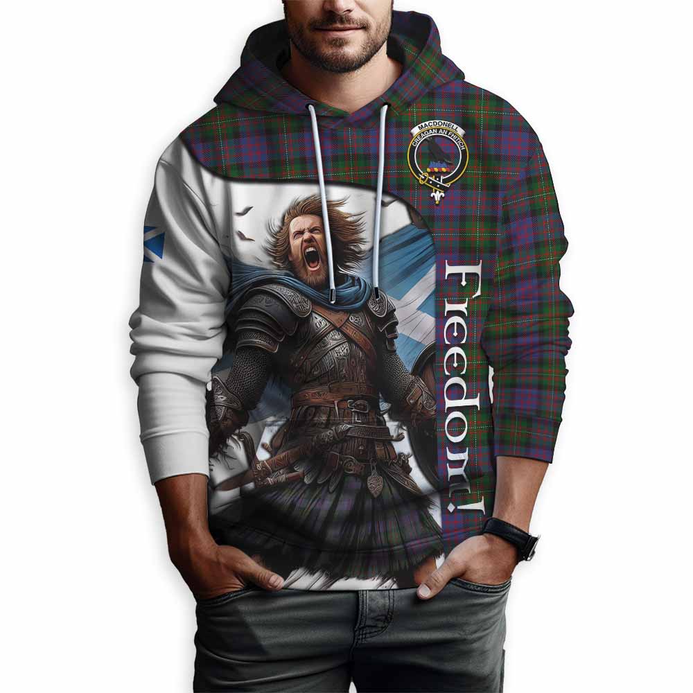 MacDonell (McDonell) Crest Tartan Hoodie Inspired by the Freedom of Scottish Warrior Pullover Hoodie - Tartan Vibes Clothing