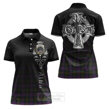 MacDonell (McDonell) Tartan Women's Polo Shirt Featuring Alba Gu Brath Family Crest Celtic Inspired Women - Tartan Vibes Clothing