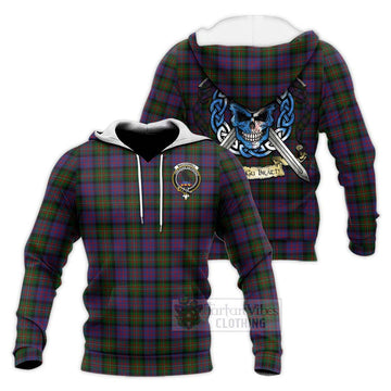 MacDonell (McDonell) Tartan Knitted Hoodie with Family Crest Celtic Skull Style Unisex Knitted Pullover Hoodie - Tartan Vibes Clothing